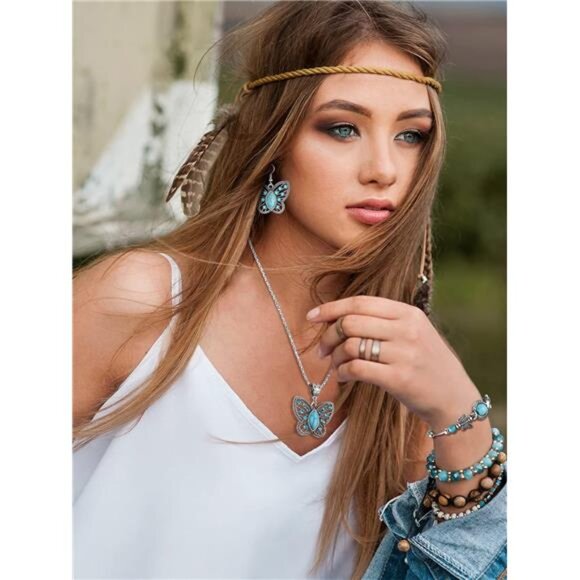 NEW Boho Butterfly Jewelry Set - Picture 5 of 6